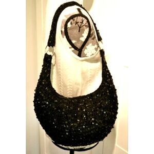 Sequin hobo handbag
